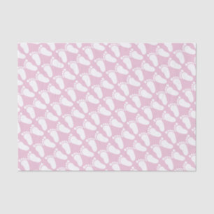 Pink footprints girl baby shower gift tissue paper