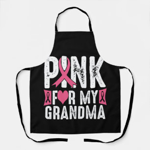 Pink For My Grandma Breast Cancer Awareness Apron