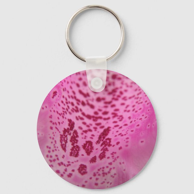 Pink Foxglove Petal Keychain (Front)