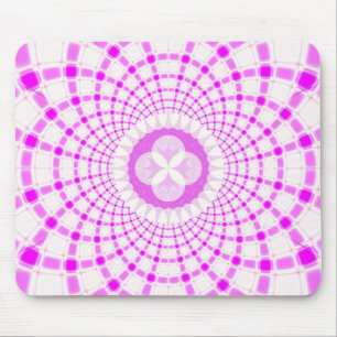 Pink Fractal Mouse Mat