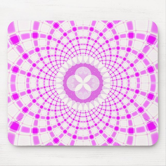 Pink Fractal Mouse Mat (Front)