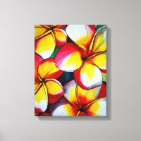 Pink Frangipani Art canvas by Sacha Grossel Art