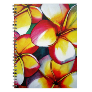 Pink Frangipani flower notebook