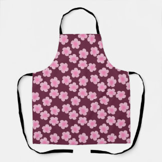 Pink Frangipani Flower Seamless Pattern Apron