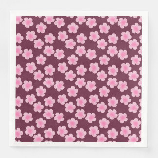 Pink Frangipani Flower Seamless Pattern Napkin
