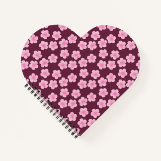 Pink Frangipani Flower Seamless Pattern Notebook