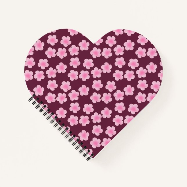 Pink Frangipani Flower Seamless Pattern Notebook (Front)