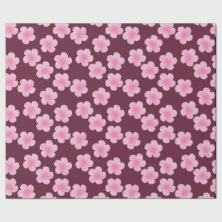 Pink Frangipani Flower Seamless Pattern Wrapping Paper