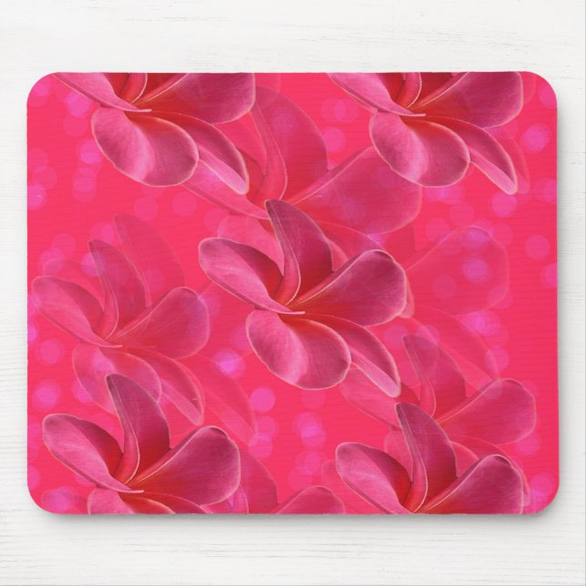 Pink Frangipani Passion, Mouse Mat (Front)
