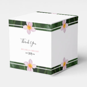Pink Frangipani Plumeria Wedding Favour Box