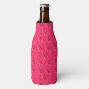 Pink Frangipanis On Pink, Bottle Cooler