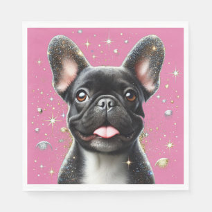 Pink French Bulldog napkins! Napkin
