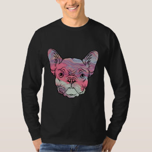 Pink French Bulldog Paint Splash T-Shirt