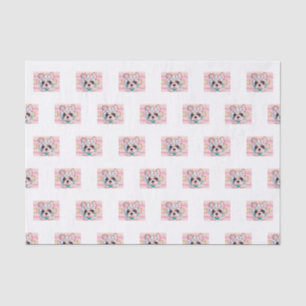 Pink French Bulldog Tissue Paper
