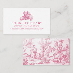 Pink French Country Farm Animal Books for Baby Enclosure Card
