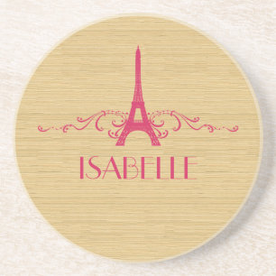 Pink French Flourish Coaster