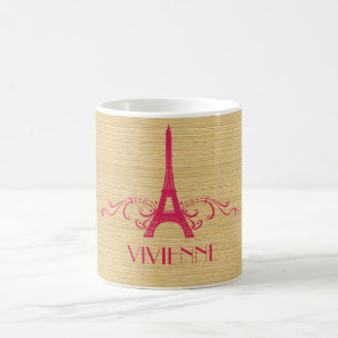 Pink French Flourish Mug