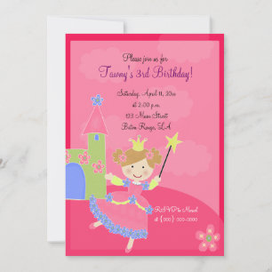 PINK FRENCH POODLE Ooh la la 5x7 Birthday Invitation