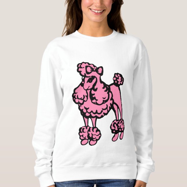 Pink French Poodle Sweatshirt Gift (Front)