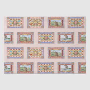 Pink French Quirky Animal Print Polaroïd   Blush Tissue Paper