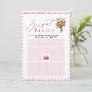 Pink Fresh Off The Market Bridal Shower Bingo Game Invitation