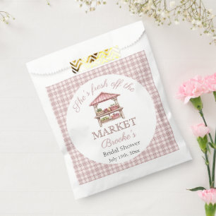 Pink Fresh off the market country Bridal Shower Favour Bags