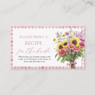 Pink Fresh Off The Market Please Bring A Recipe Enclosure Card