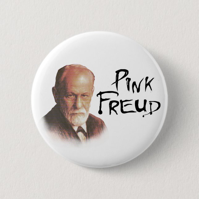 Pink Freud 6 Cm Round Badge (Front)