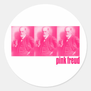 Pink Freud Classic Round Sticker