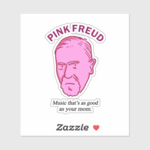 Pink Freud Funny Music Psychology Pun Die-Cut