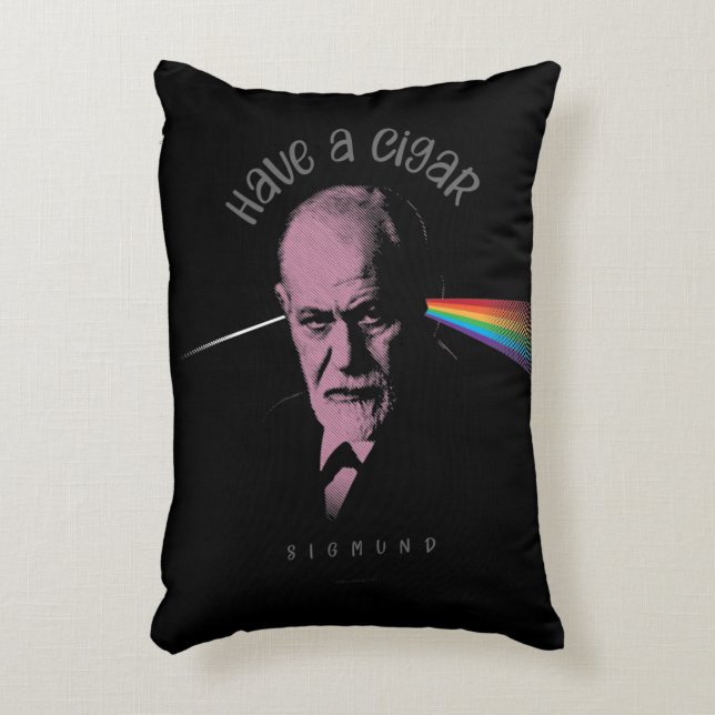Pink Freud (Have A Cigar) Decorative Cushion (Front(Vertical))