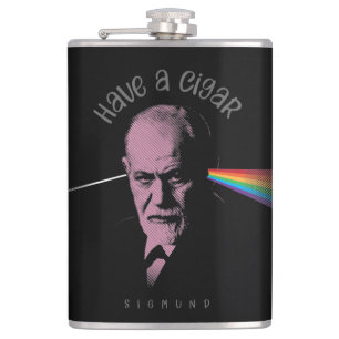 Pink Freud (Have A Cigar) Hip Flask