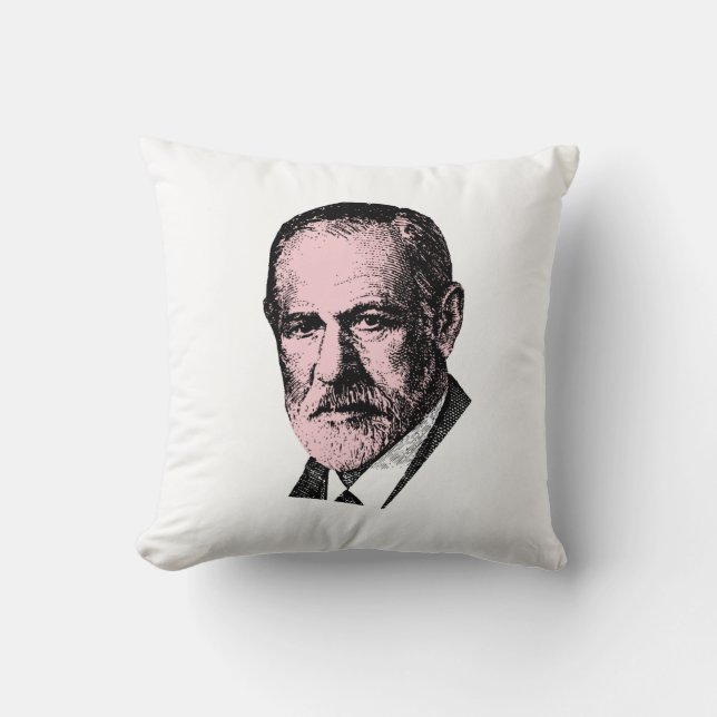 Pink Freud Sigmund Freud Cushion (Front)