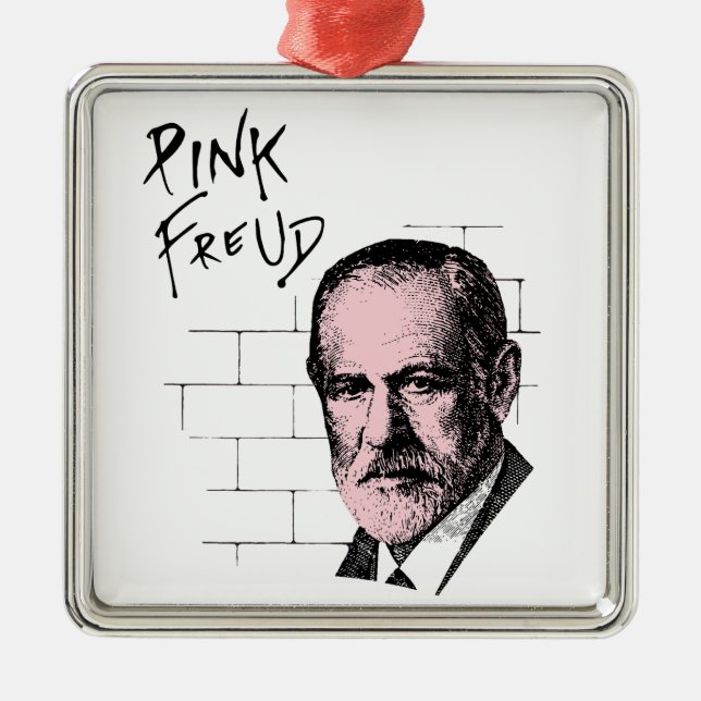 Pink Freud Sigmund Freud Metal Tree Decoration (Front)