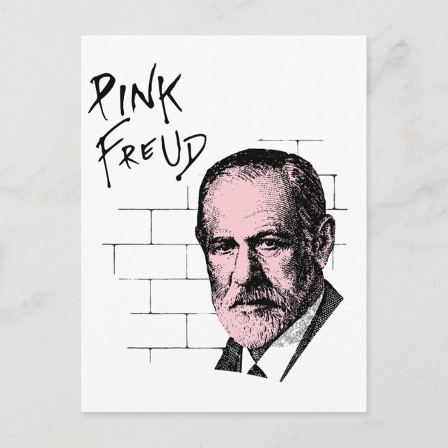 Pink Freud Sigmund Freud Postcard (Front)