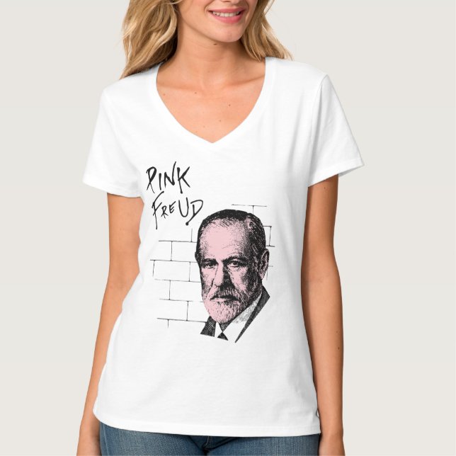 Pink Freud Sigmund Freud T-Shirt (Front)