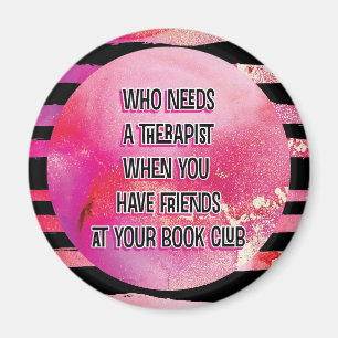 Pink Friends At Book Club Magnet