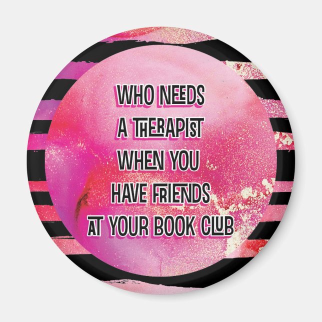 Pink Friends At Book Club Magnet (Front)