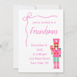 Pink Friendsmas Invitation