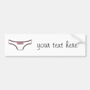 Pink Frilly Panties Bumper Sticker