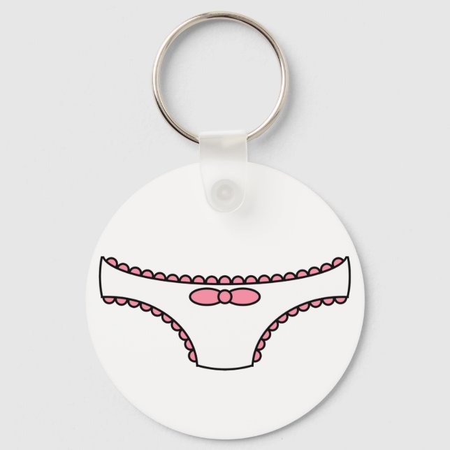 Pink Frilly Panties Key Ring (Front)