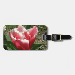 Pink Fringed Tulip Custom Luggage Tag