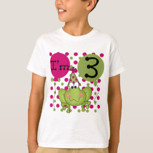 Pink Frog 3rd Birthday Tshirts and Gifts