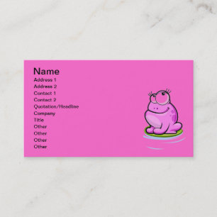 Pink Frog Business Card