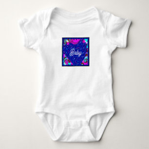 Pink Frog with Heart Baby Bodysuit