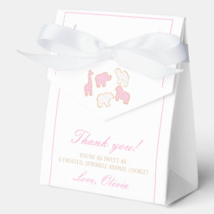 Pink Frosted Animal Cookie party party guest Favour Box