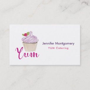 Pink Frosted Cupcake Yum! Business Card