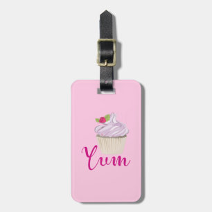 Pink Frosted Cupcake Yum! Luggage Tag