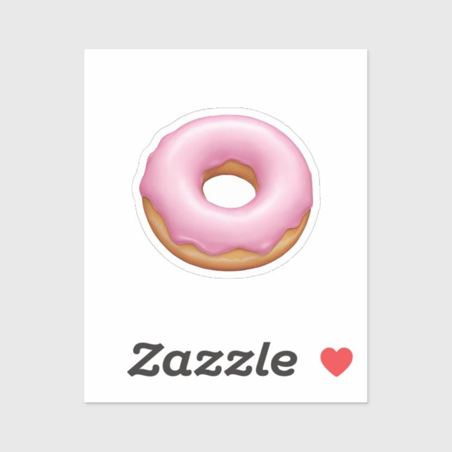 Pink Frosted Doughnut Emoji Art (Sheet)