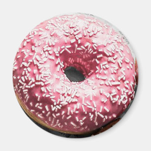 Pink Frosted Doughnut Fun Food Magnet